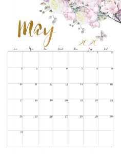 Calendar May 2020 Cute