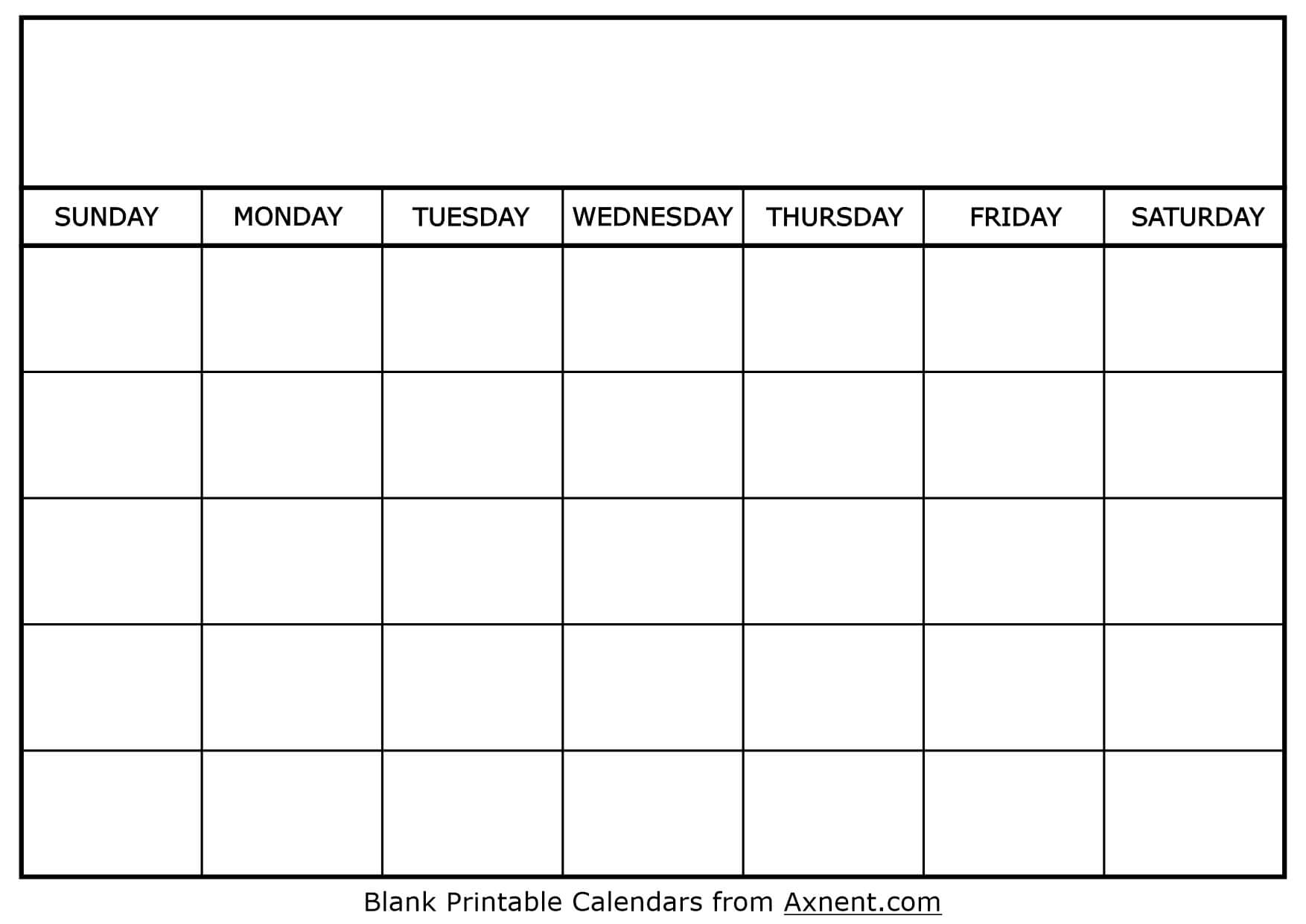 Blank Calendar