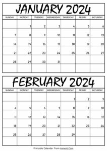 January and February 2024 Calendar