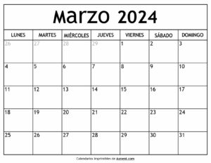 Calendario De Marzo 2024