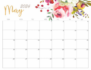 Cute May 2024 Calendar