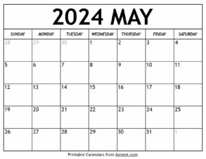 May 2024 Calendar