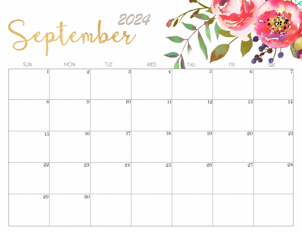 Cute September 2024 Calendar