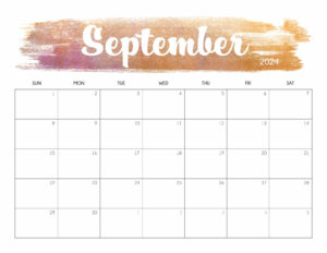 Cute September 2024 Calendar Printable