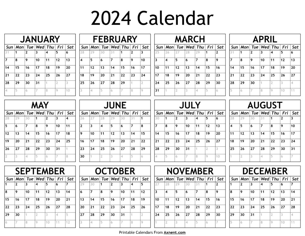 Printable 2024 Calendar