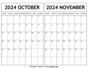 October November 2024 Calendar