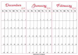 December 2024 January February 2025 Calendar