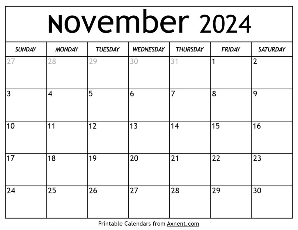 November 2024 Calendar