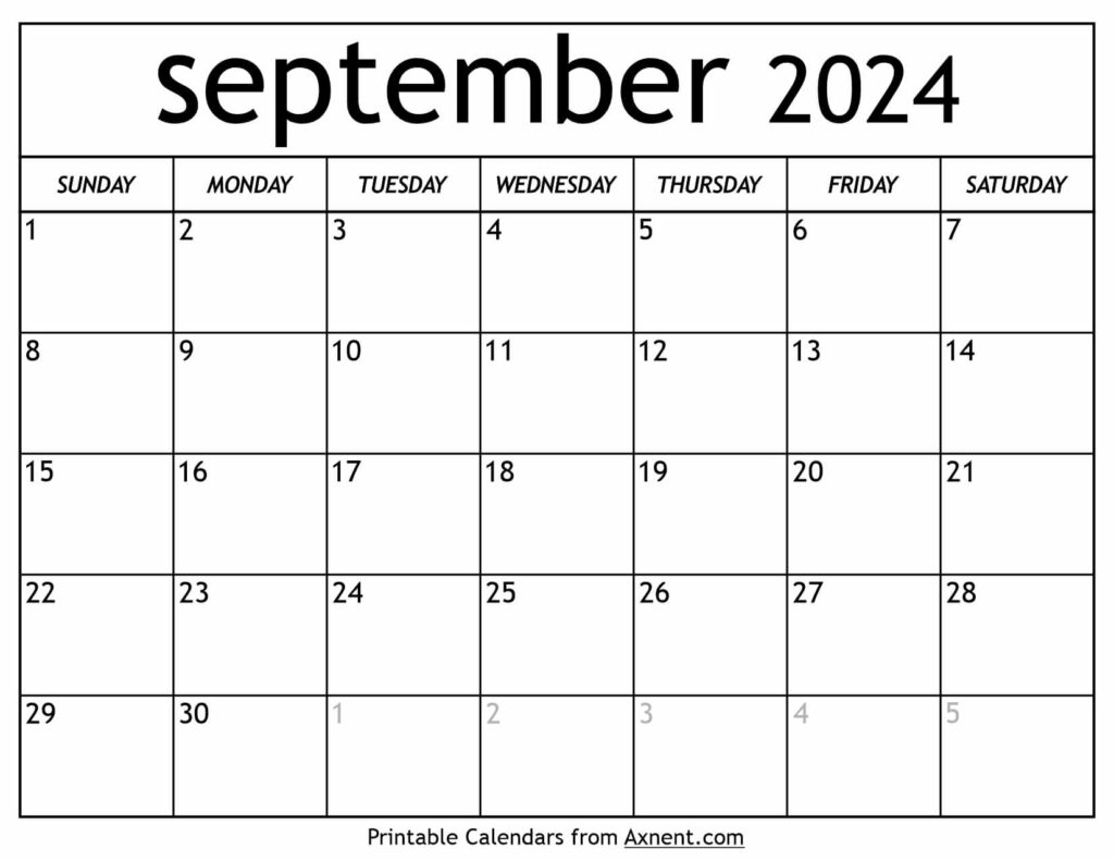 September 2024 Calendar