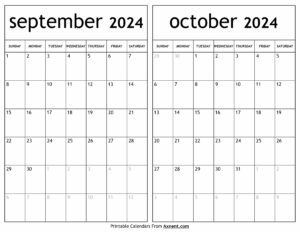 September October 2024 Calendar