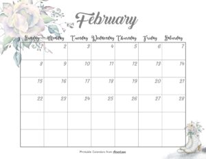 Cute February Calendar 2026