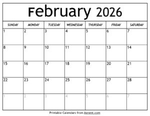 February 2026 Calendar
